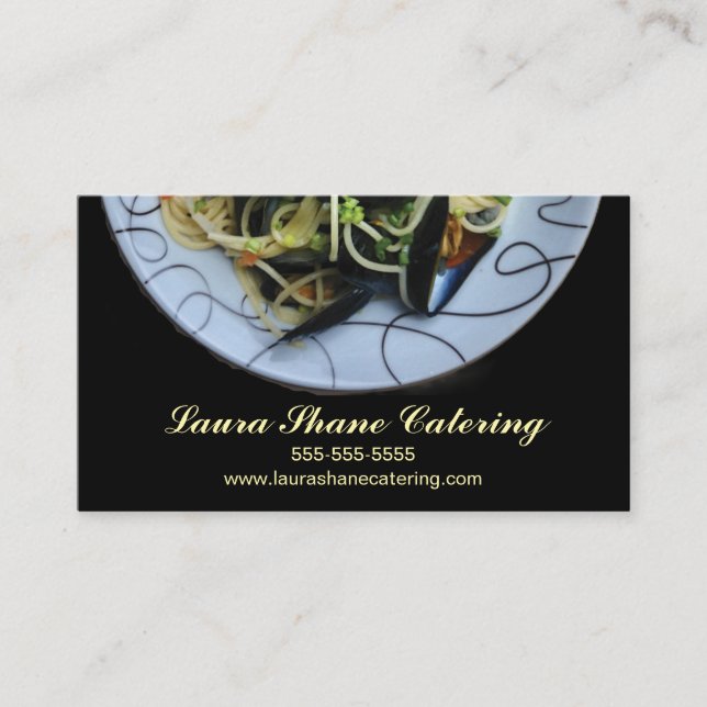 Pastas och musslor Catering Visitkort (Framsida)