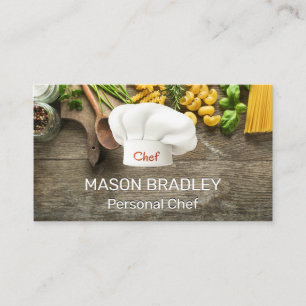 Pastas på Bord Chef Hat Visitkort