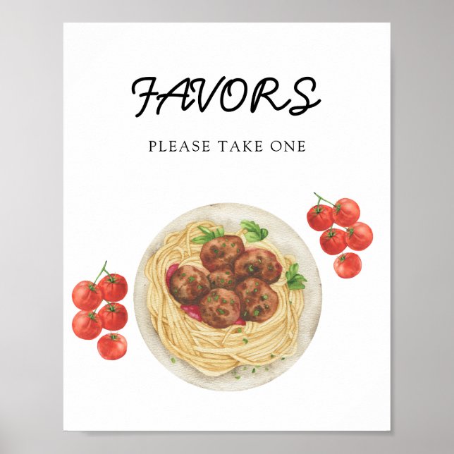 Pastaspaghetti Baby shower presenter Poster (Framsidan)