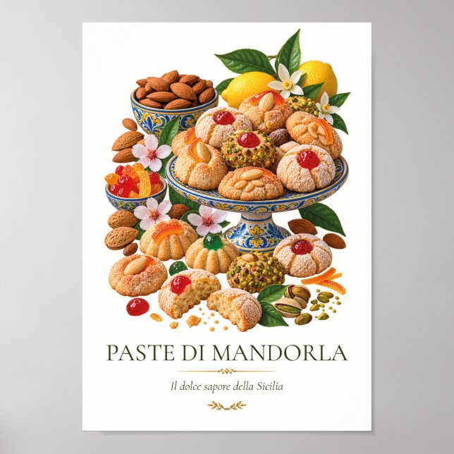 Paste di Mandorla – Vintage Italian Dessert Poster (Framsidan)