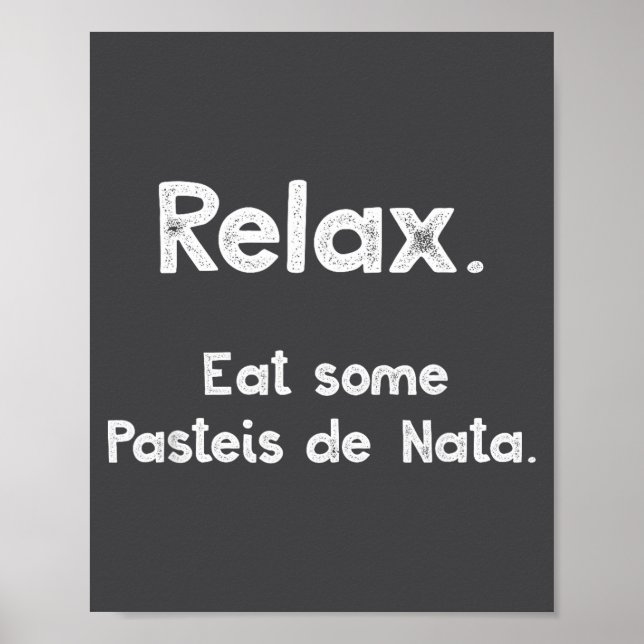 Pasteis De Nata Rtuguese Quote Funny Rtugal Food R Poster (Framsidan)