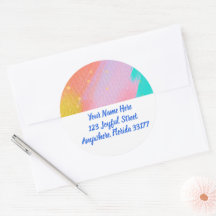 Pastel Abstract Modern Return Address Labels