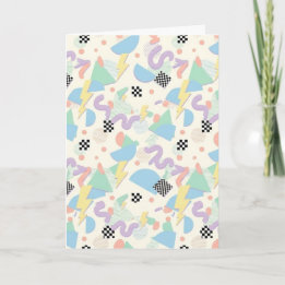 Pastel Abstract Shapes Pattern Design Kort