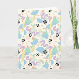 Pastel Abstract Shapes Pattern Design Kort
