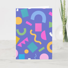 Pastel Abstract Shapes Pattern Design Kort