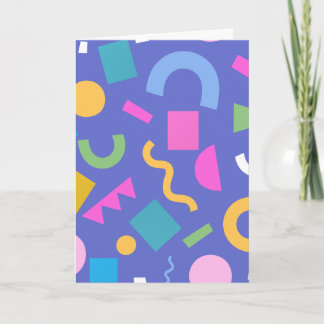 Pastel Abstract Shapes Pattern Design Kort