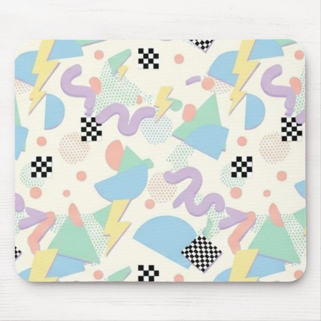 Pastel Abstract Shapes Pattern Design Musmatta (Framsidan)