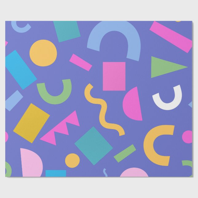 Pastel Abstract Shapes Pattern Design Presentpapper (Platt)