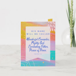 Pastel Abstract Wonderful Counselor Christmas Card Kort