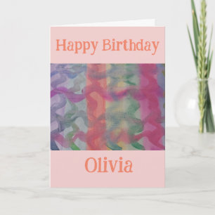Pastel Abstrakt Art Birthday Kort