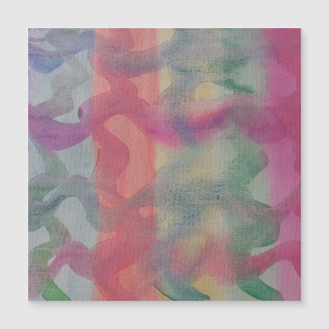 Pastel Abstrakt Art Magnetic Card (Framsida)