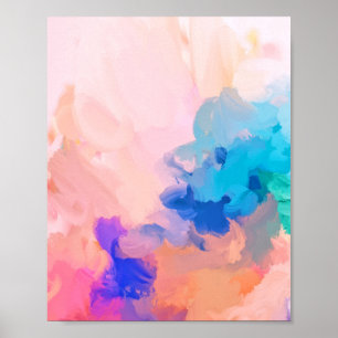 Pastel Abstrakt Art Modern Colorful Poster