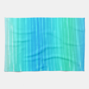 Pastel Abstrakt Art Teal Turcos Blue Grönt Kökshandduk
