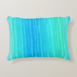 Pastel Abstrakt Art Teal Turcos Blue Grönt Prydnadskudde