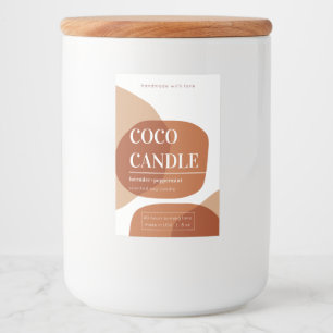 Pastel Abstrakt Candle-etikett Mat Etikett