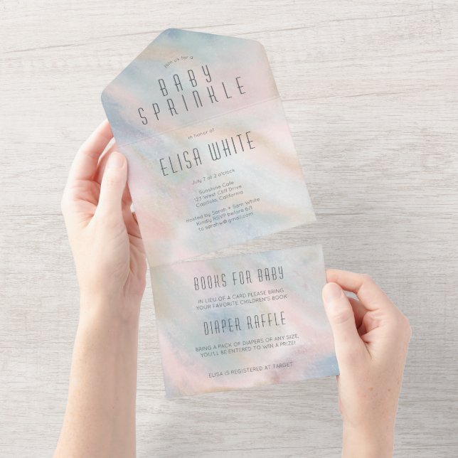 Pastel Abstrakt Elegant Chic ANPASSNINGSBAR BABY S (Avrivbar del)