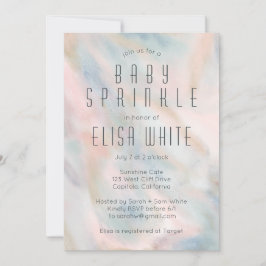 Pastel Abstrakt Elegant Chic ANPASSNINGSBAR BABY S Inbjudningar