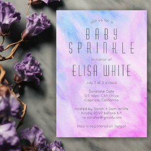 Pastel Abstrakt Elegant Chic ANPASSNINGSBAR BABY S Inbjudningar