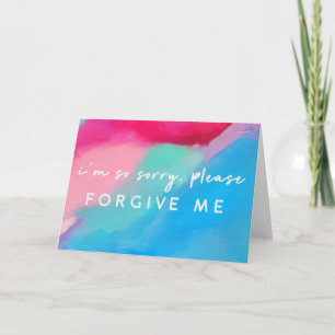 Pastel-Abstrakt   Förlåt mig, ursäkta mig Kort