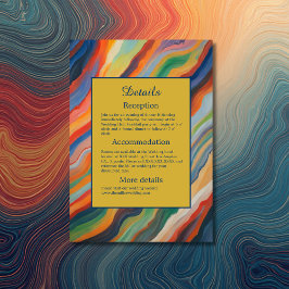 Pastel abstrakt marble african destination bröllop tilläggskort