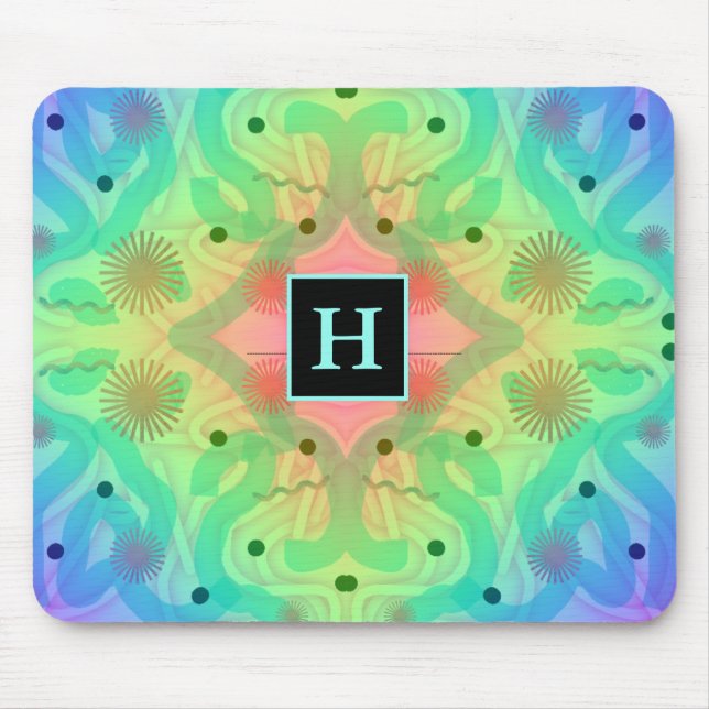 Pastel Abstrakt Mönster Mousepad Musmatta (Framsidan)