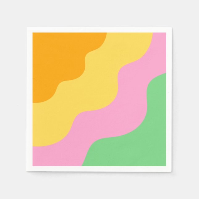 Pastel Abstrakt Mönster Pappersservett (Framsidan)