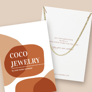 Pastel Abstrakt Necklace Jewelry Visning Card Visitkort
