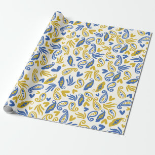 Pastel Abstrakt Paisley, Hearts och Blommigtar Presentpapper