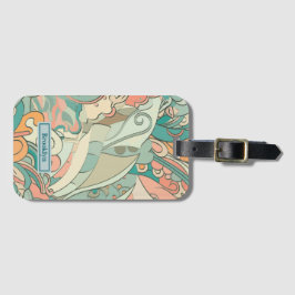 Pastel Abstrakt Paisley Mönster Bagagebricka