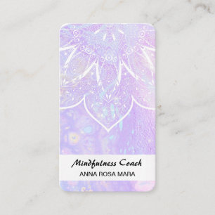 *~* Pastel Abstrakt QR kod Mandala Foil AP2 Visitkort