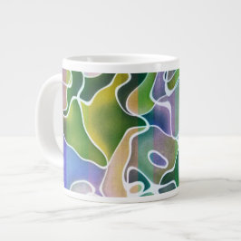 Pastel Abstrakt Rand Jumbo Mugg