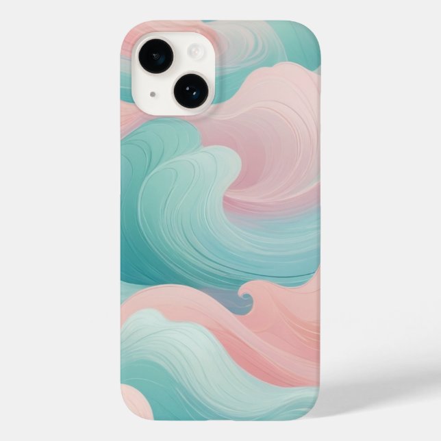 Pastel Abstrakt Swirl iphone case 14 (Baksida)