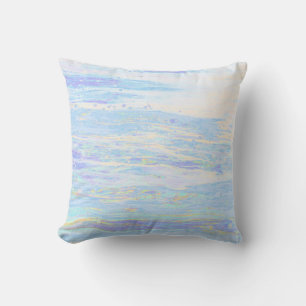 *~* Pastel Abstrakt Turcos Baby blue vit Kudde