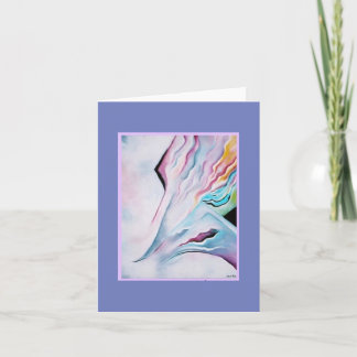 PASTEL ABSTRAKT VÅGAR ART NOTECARD KORT