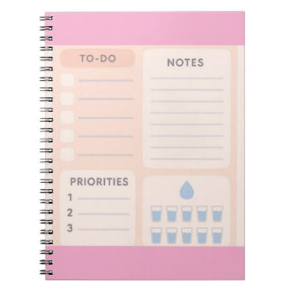 Pastel Aesthetic Daily Planner Notebook Anteckningsbok
