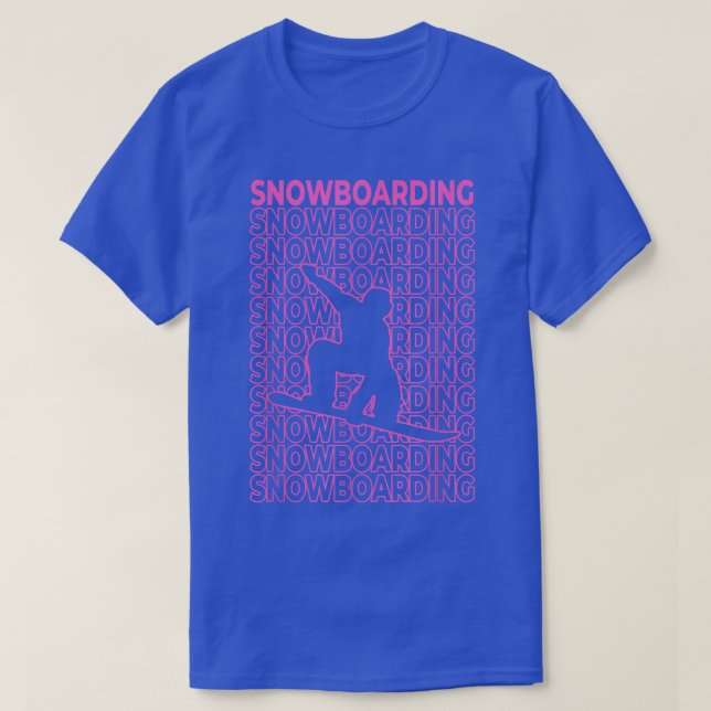 Pastel Aesthetic Snowboarding T Shirt (Design framsida)