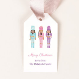 Pastel African American Nutcrackers Glad helg Presentetikett