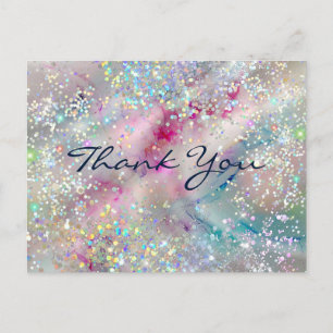 Pastel Alcohol Bläck HoloGrapel Glitter Tack Vykort