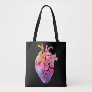 Pastel Anatomical Heart Colorful Cardiology Tygkasse
