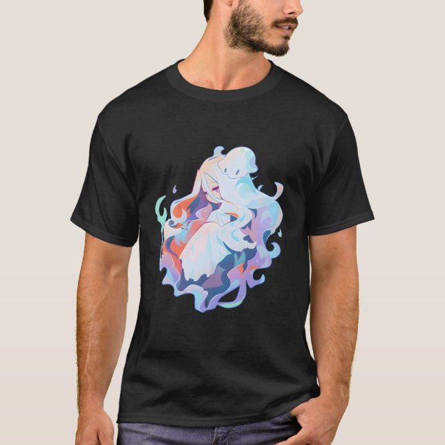 Pastel Anime Ghost T Shirt (Framsida)