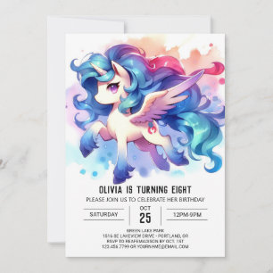 Pastel Anpassningsbar Horse Birthday Inbjudningar
