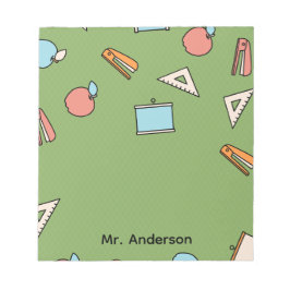 Pastel Apple Maths Teacher Notepad Anteckningsblock