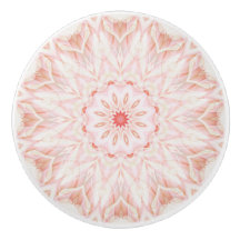 Pastel Apricot Mandala, handmålad