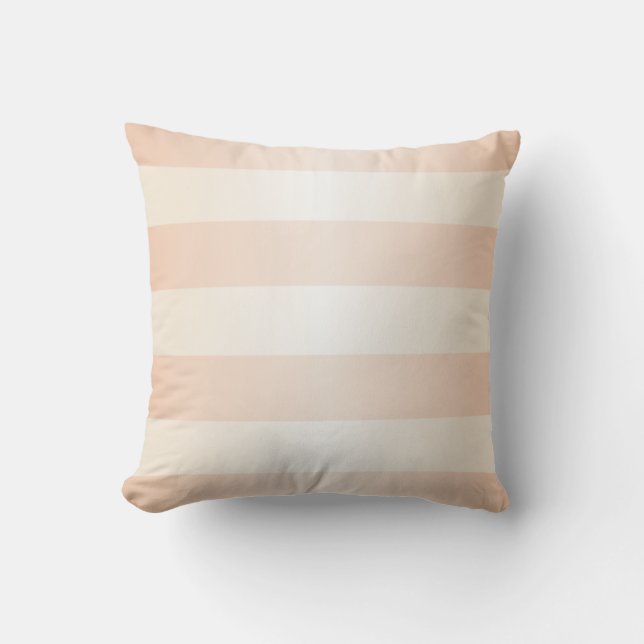 Pastel Apricot Rand Mönster Kudde (Framsida)