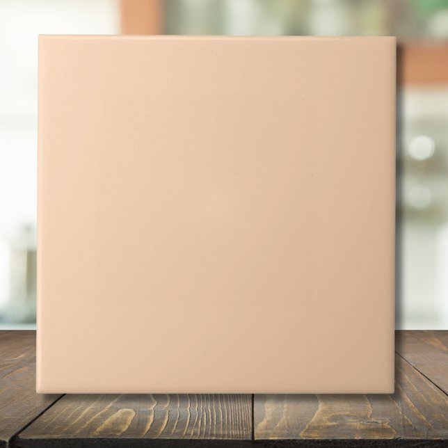 Pastel Apricot Solid Färg | Klassisk | ELEGANT Kakelplatta (Skapare uppladdad)