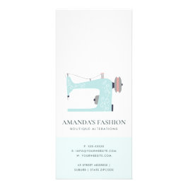 PASTEL AQUA BLUE ROSA SEWWACH PRIS SERVICE REKLAMKORT