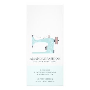 PASTEL AQUA BLUE ROSA SEWWACH PRIS SERVICE REKLAMKORT