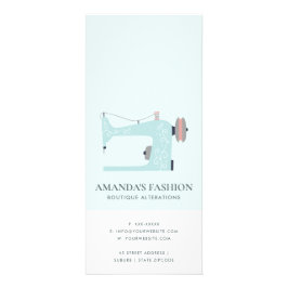 PASTEL AQUA BLUE ROSA SEWWACH PRIS SERVICE REKLAMKORT