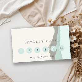 Pastel Aqua Grått Kraft Mountain 6 Slår Loyalty Visitkort