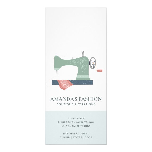 PASTEL AQUA GRÖNT ROSA SEWWACH PRIS SERVICE REKLAMKORT (Baksidan)